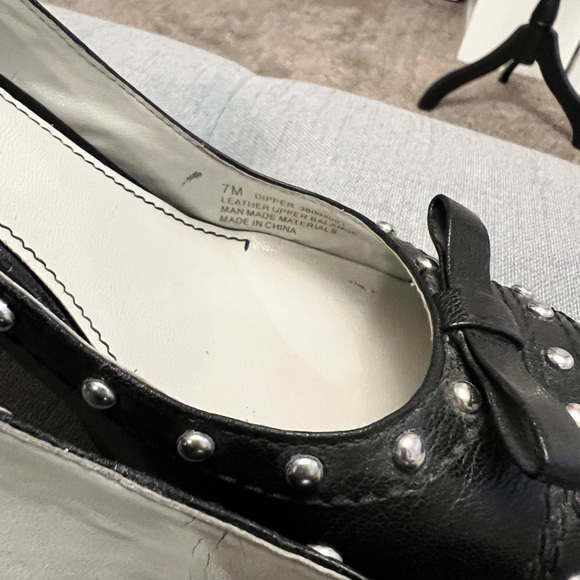 Black with silver studded heels - size 7 - Picture 2 of 4